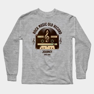 vintage cassette old music record b4 Long Sleeve T-Shirt